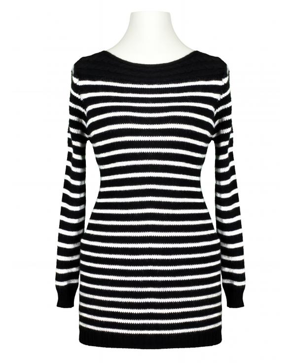 Longpullover Streifen in schwarz von Diana