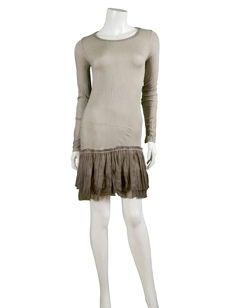 Longshirt mit Spitze in  braun von Miss Carla (Bild 2)