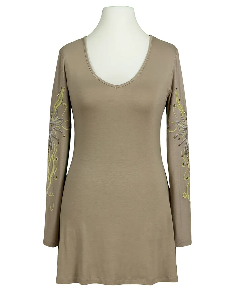 Longshirt Stickerei in  beige von Missy (Bild 1)