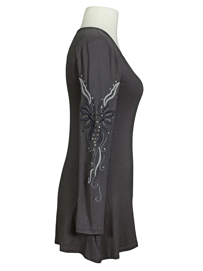Longshirt Stickerei in  grau von Missy (Bild 2)