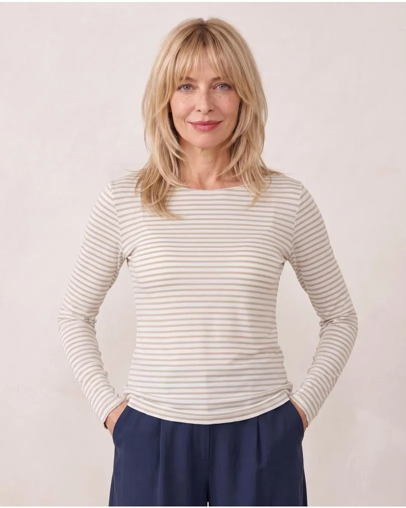 Longsleeve mit Cashmere in  beige von Italia Moda (Bild 6)