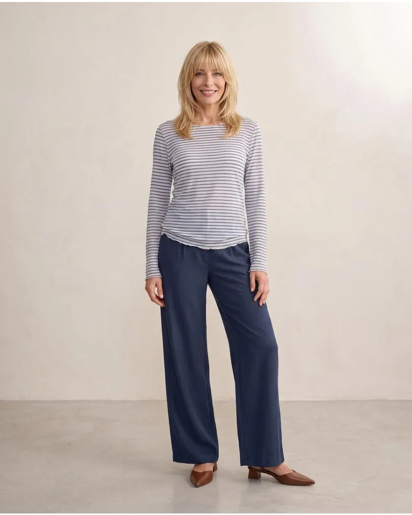 Longsleeve mit Cashmere in  blau von Italia Moda (Bild 3)