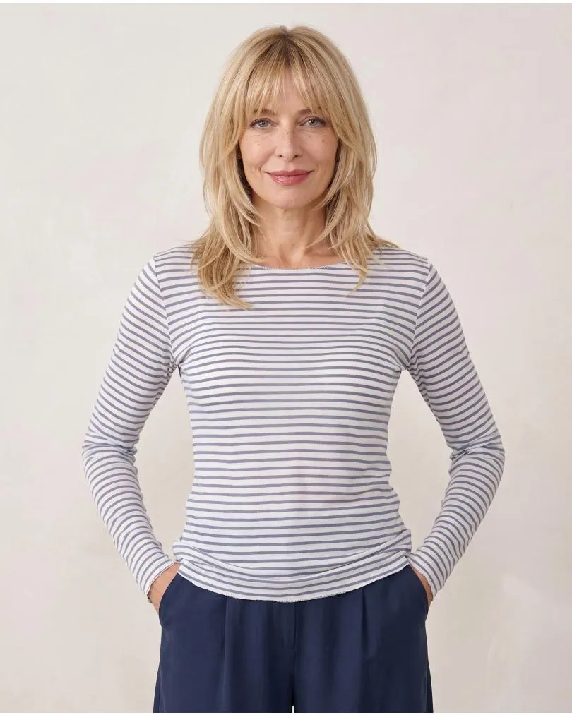 Longsleeve mit Cashmere in  blau von Italia Moda (Bild 6)