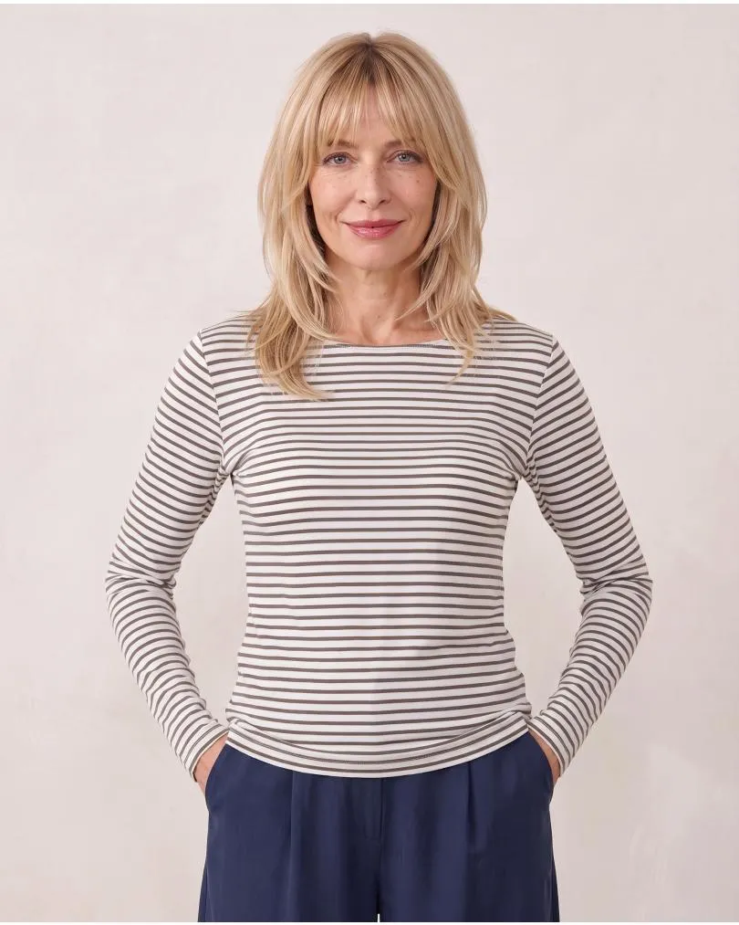 Longsleeve mit Cashmere in  braun von Italia Moda (Bild 6)