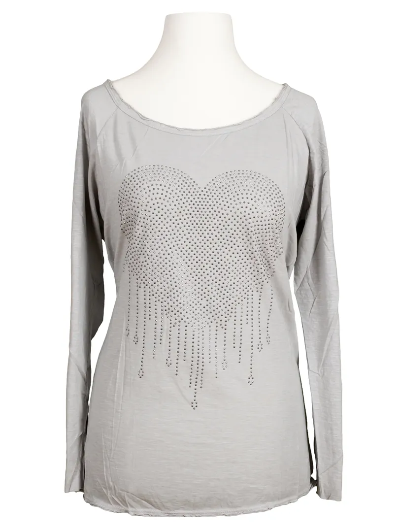 Shirt Herz in  hellgrau von Spaziodonna (Bild 1)