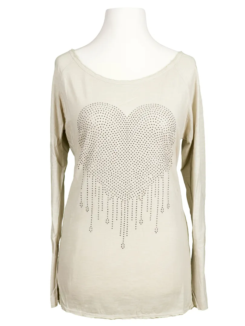 Shirt Herz in  beige von Spaziodonna (Bild 1)