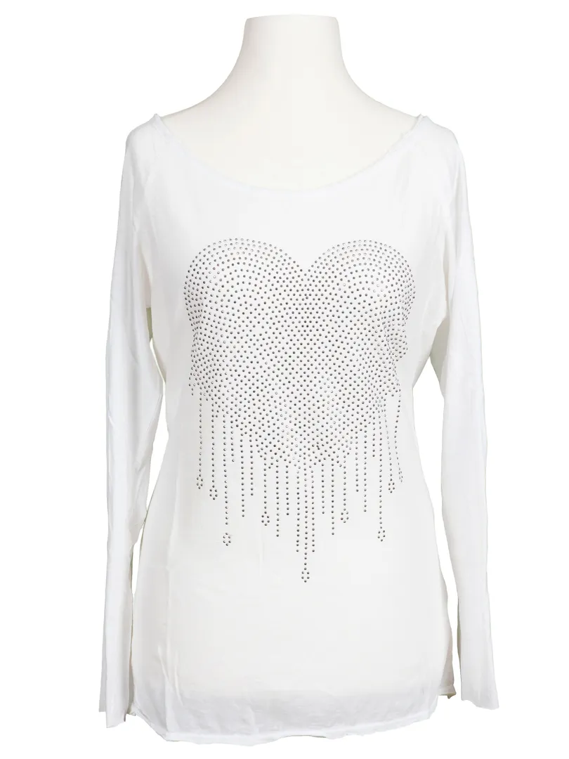 Shirt Herz in  wei� von Spaziodonna (Bild 1)