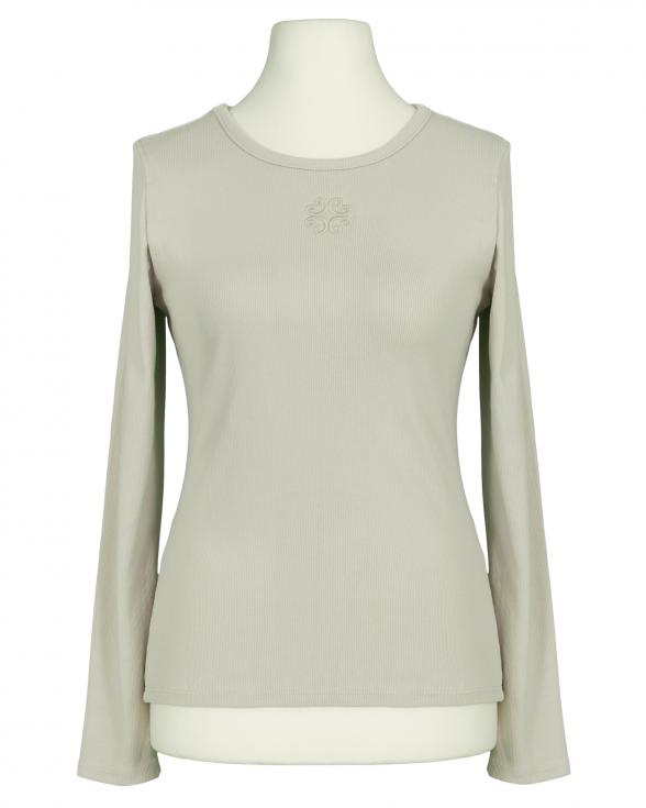 Longsleeve Stickerei in  beige von Moda Italia (Bild 1)