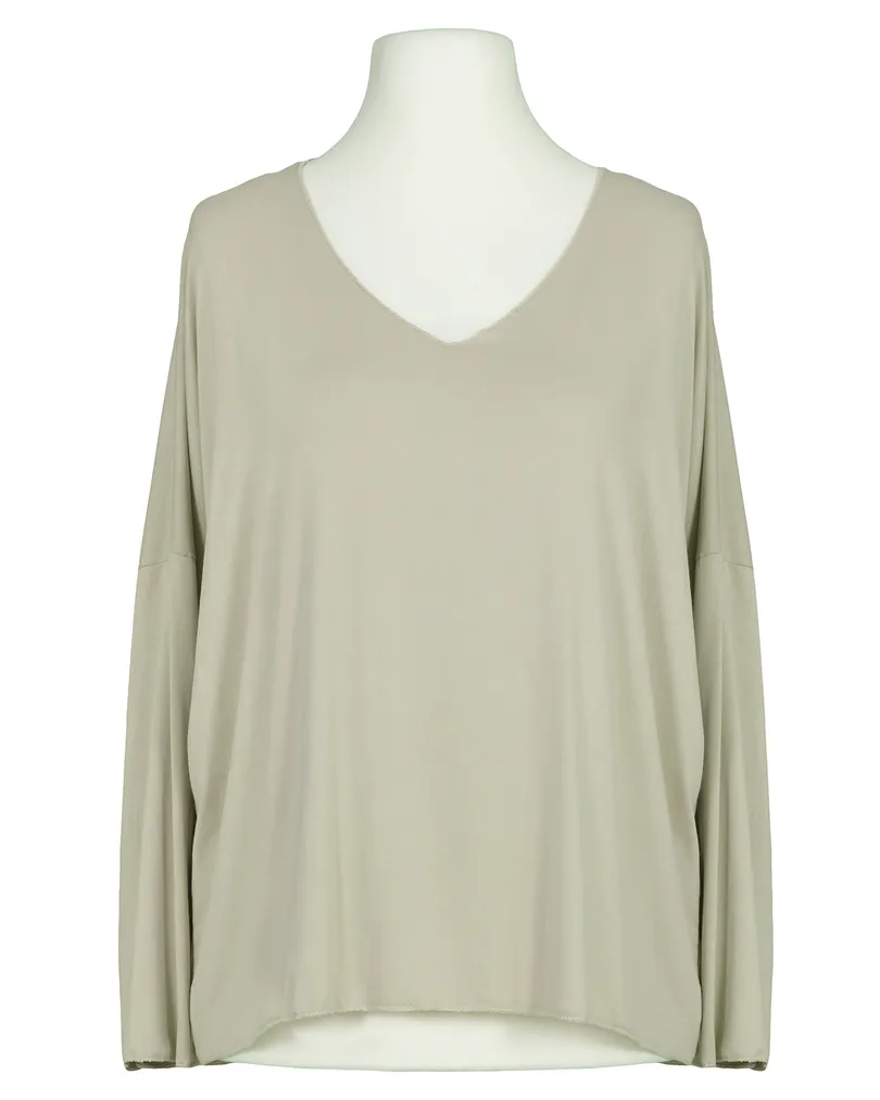 Longsleeve V-Ausschnitt in  beige von New Collection (Bild 1)