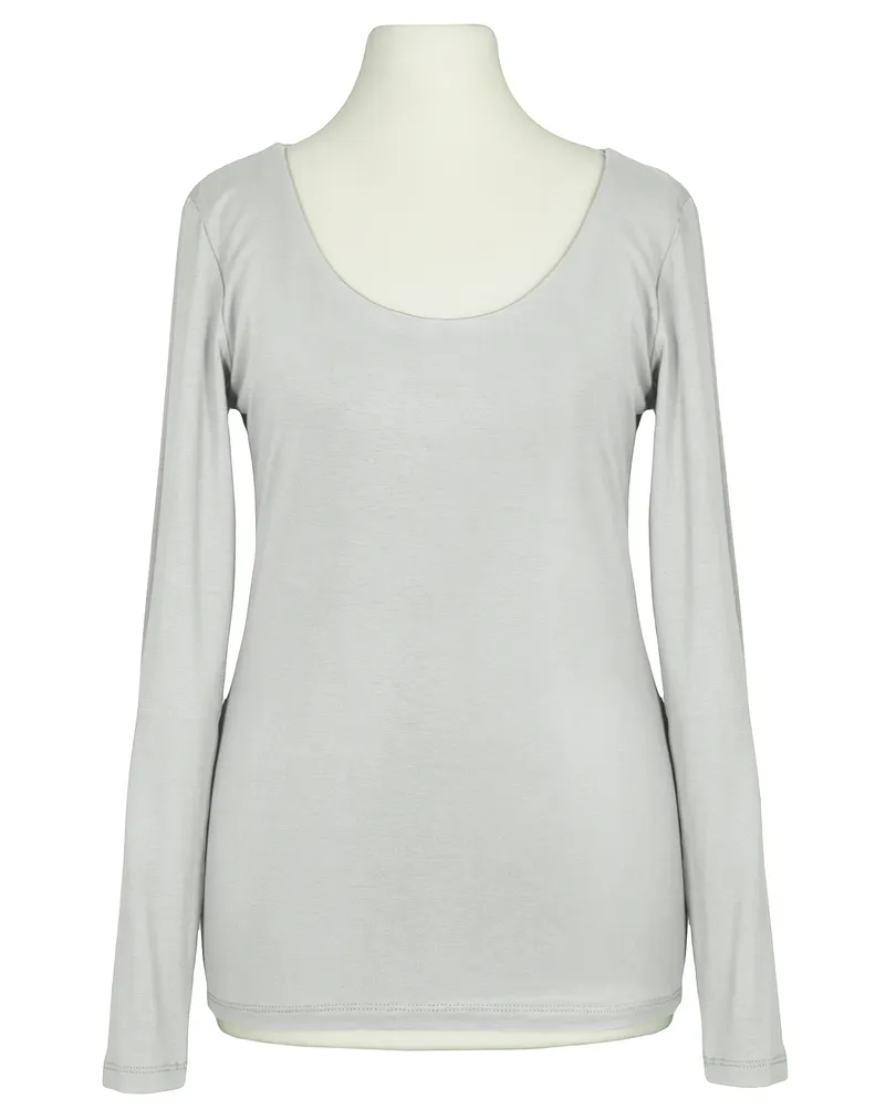 Longsleeve Viskose in grau von Italia Moda