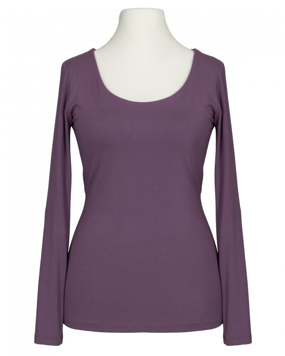 Longsleeve Viskose in mauve von Italia Moda