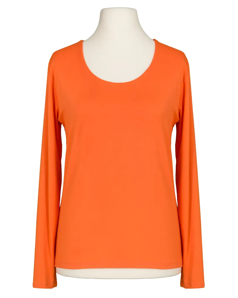 Longsleeve Viskose in orange von Italia Moda