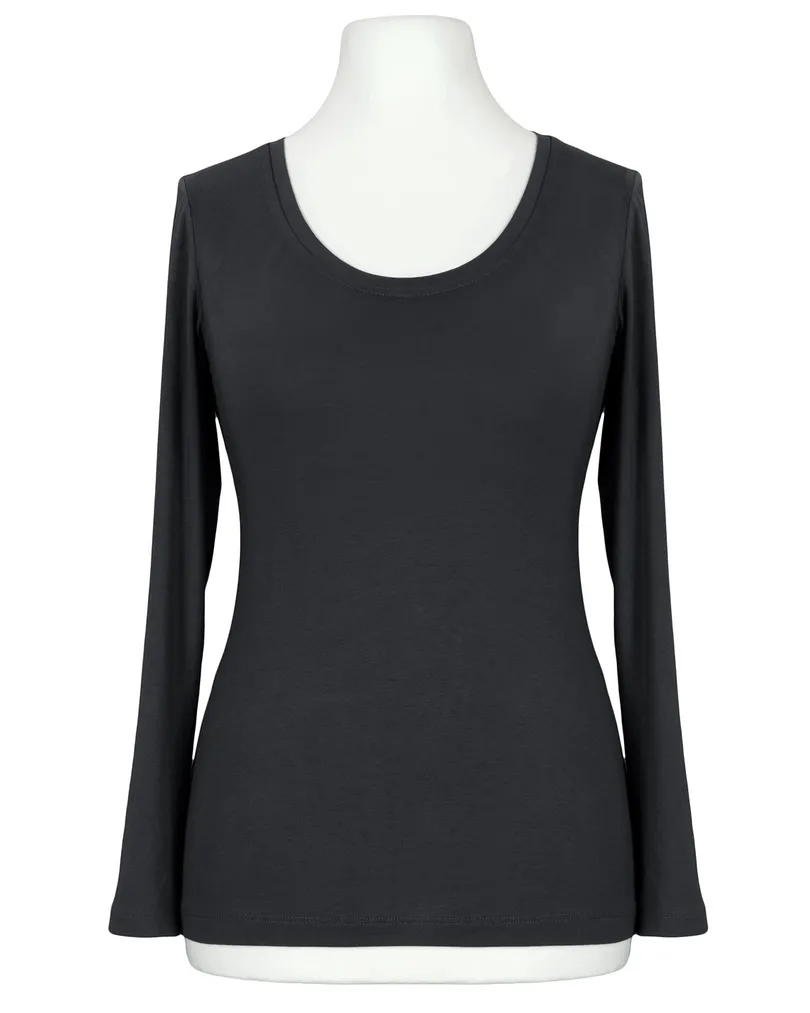 Longsleeve Viskose in  schwarz von FASHION (Bild 1)