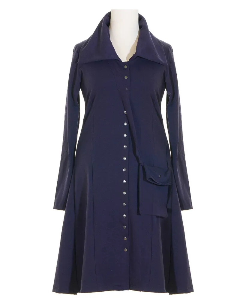 Kleid im Mantelstil in blau von FASHION