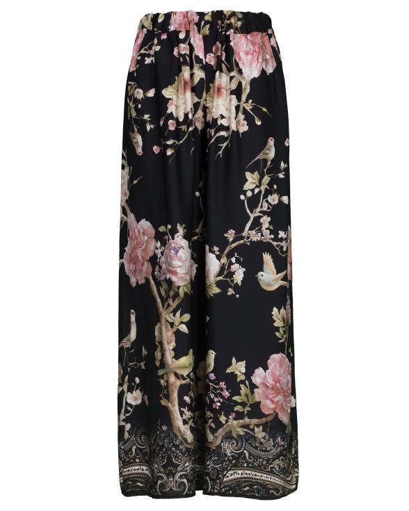 Marlenehose Floral in schwarz von Made in Italy