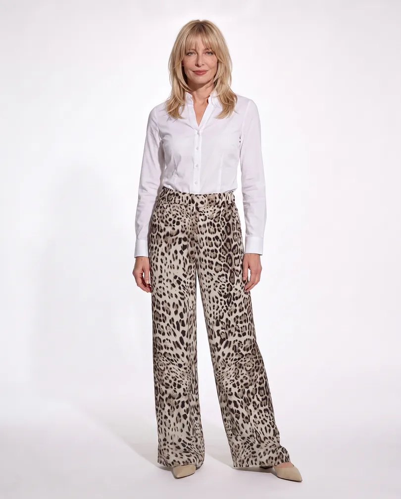 Marlenehose Leo mit Seide in  beige von Style Touch (Bild 3)