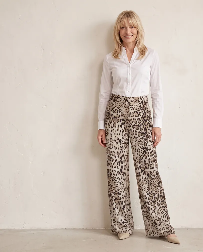 Marlenehose Leo mit Seide in  beige von Style Touch (Bild 4)
