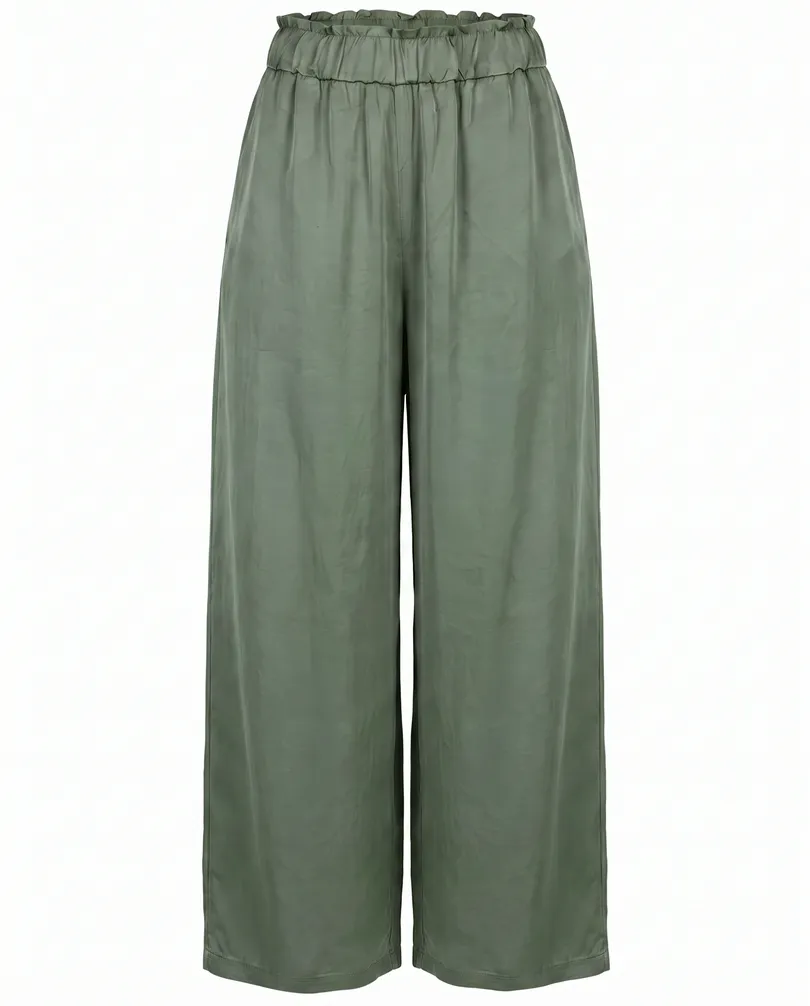 Marlenehose mit Seide in lindgr�n von Style Touch