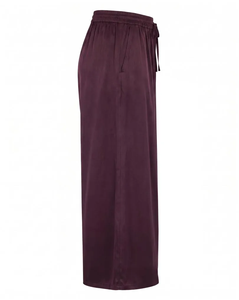 Marlenehose Satin in  aubergine von Moda Italia (Bild 2)