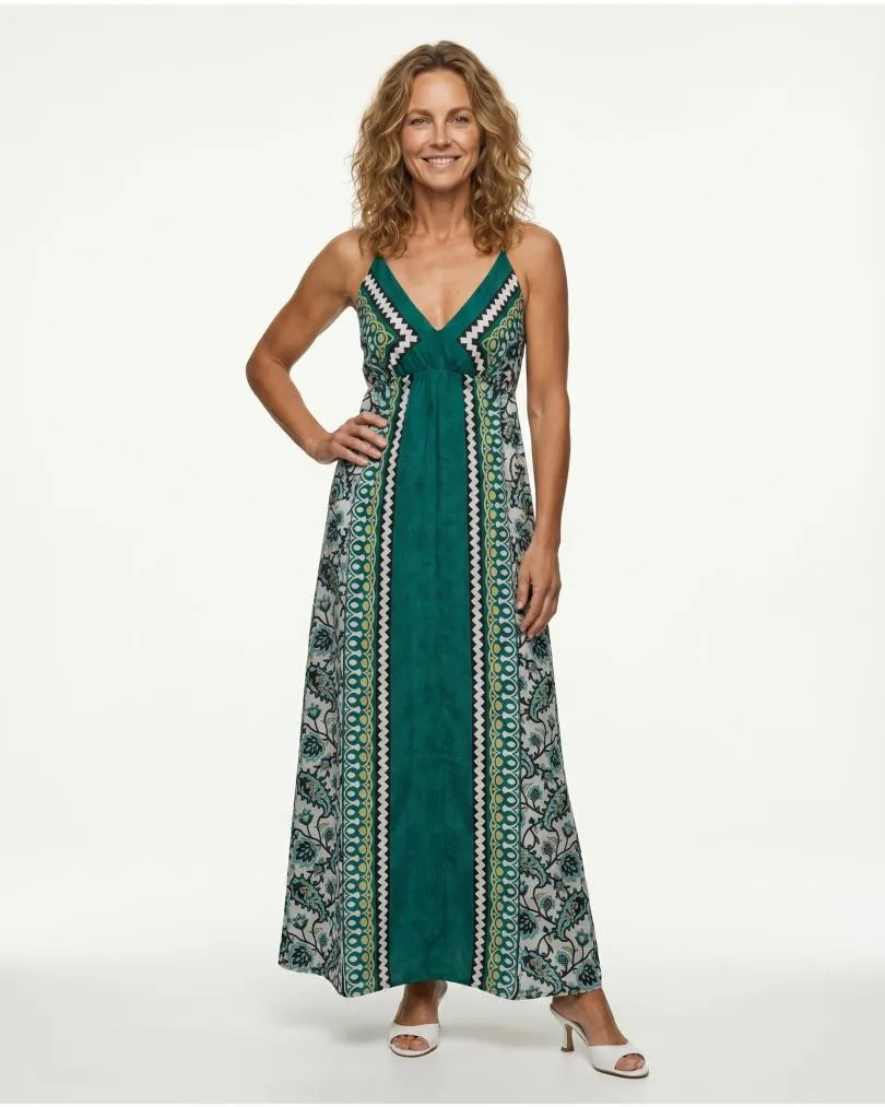 Maxi Kleid Print in  gr�n von toi du monde (Bild 3)