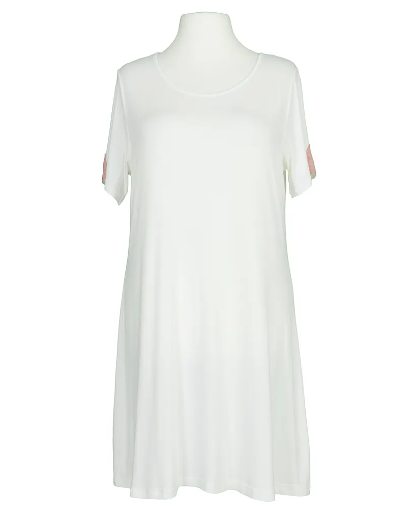 Maxi Leinenkleid Karomuster 2-tlg. in  koralle von Zedd (Bild 4)