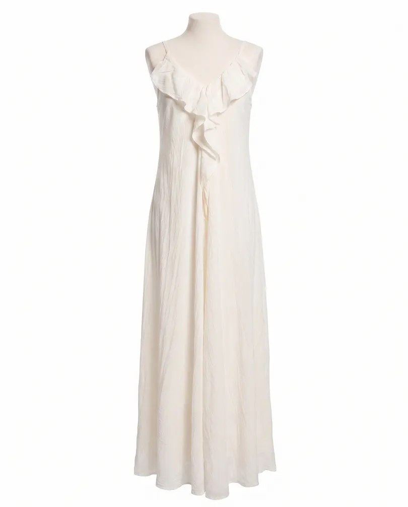 Maxikleid Baumwolle in  creme von Made in Italy (Bild 1)