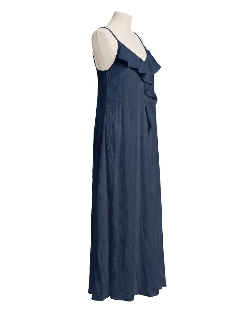 Maxikleid Baumwolle in  dunkelblau von Made in Italy (Bild 2)
