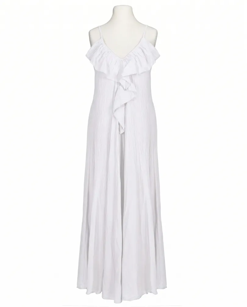Maxikleid Baumwolle in  wei� von Made in Italy (Bild 1)