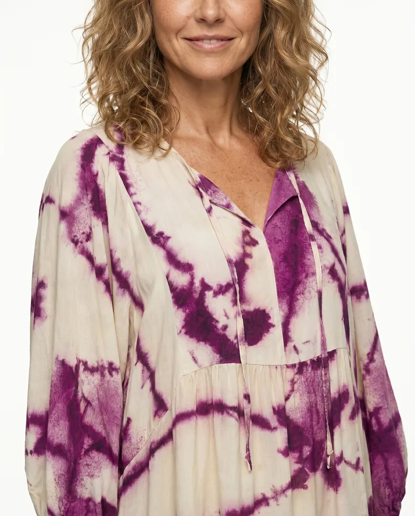 Maxikleid mit Muster in  beere von H. Trend (Bild 5)