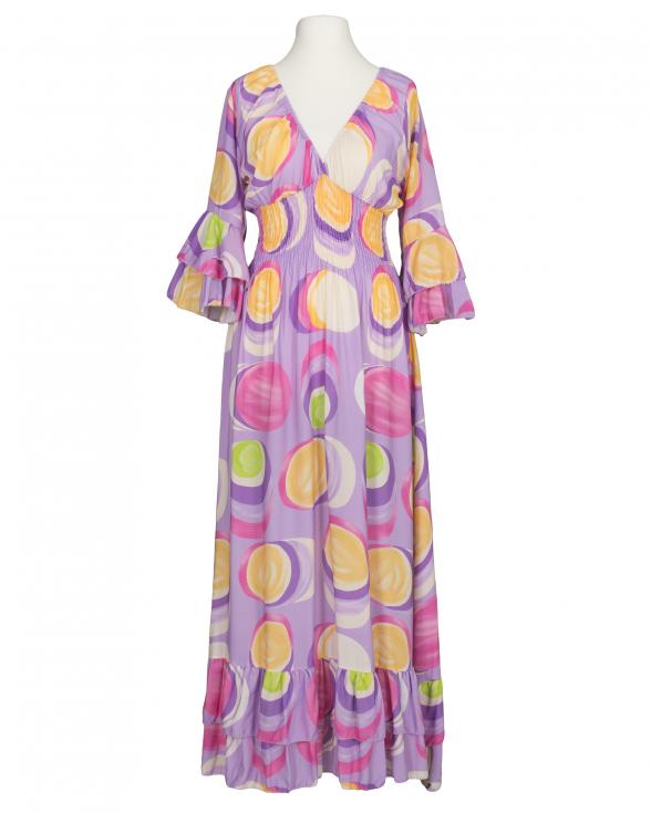 Maxikleid mit Print in lila von H. Trend