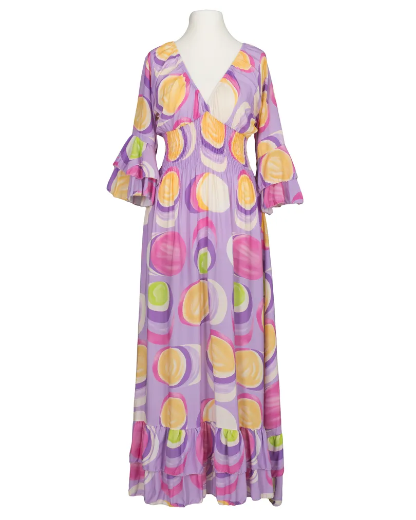 Maxikleid mit Print in lila von H. Trend