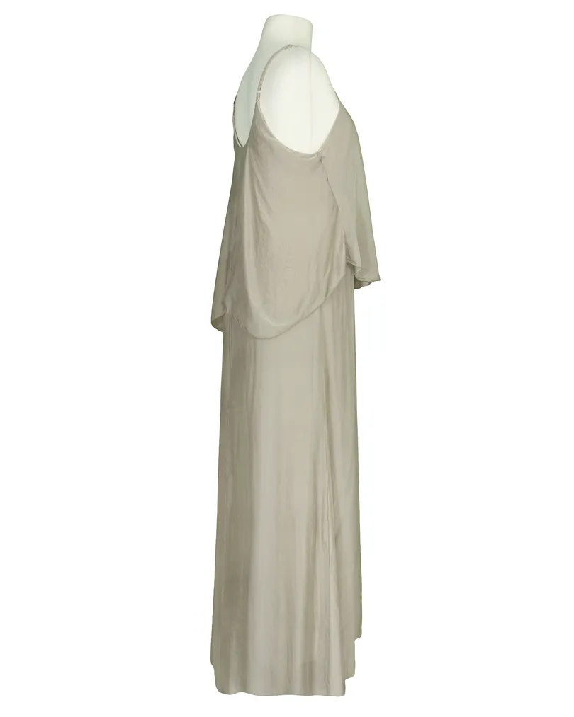 Maxikleid mit Seide in  taupe von H. Trend (Bild 2)