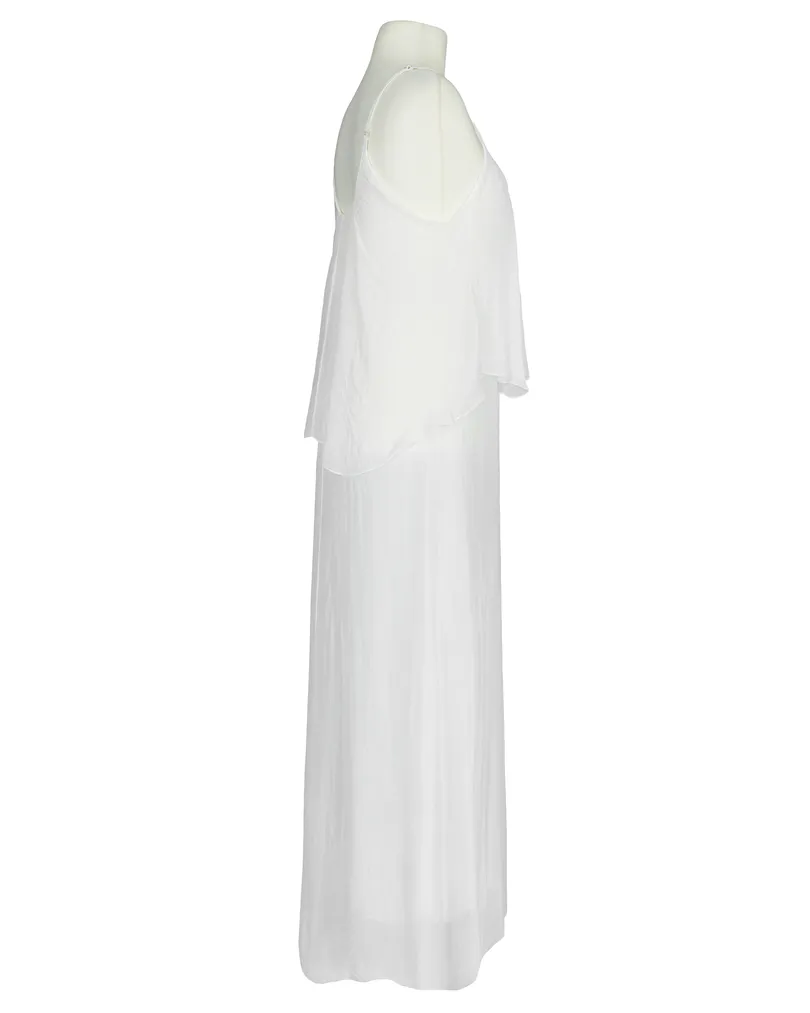 Maxikleid mit Seide in  wei� von H. Trend (Bild 2)