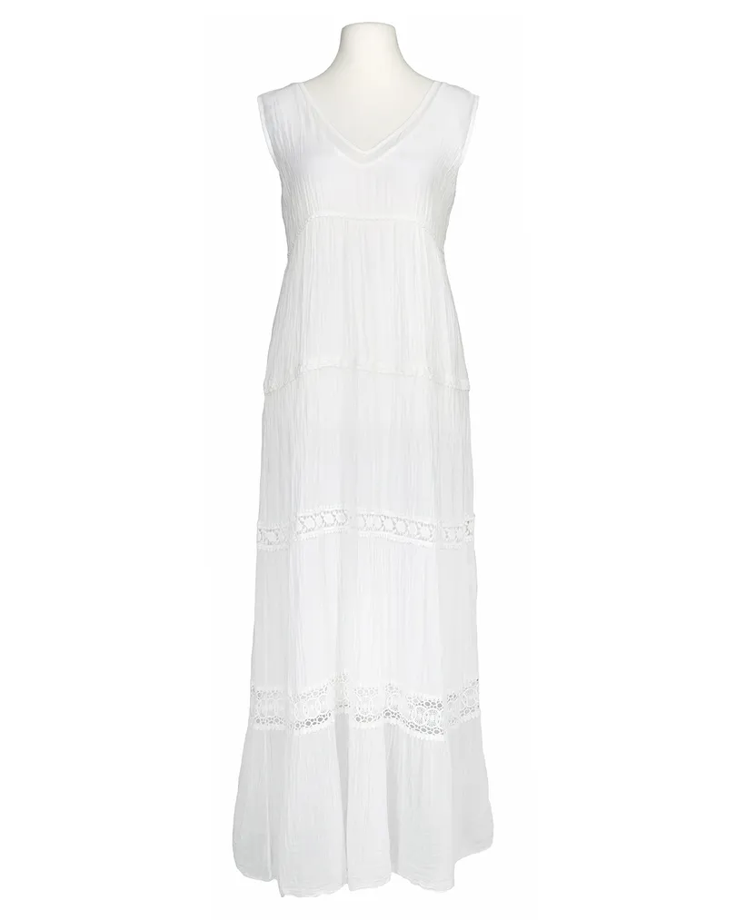Maxikleid mit Seide 2tlg. in  wei� von Made in Italy (Bild 1)