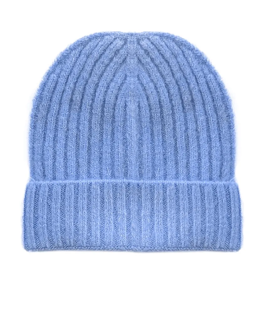 M�tze mit Alpaka und Wolle in  jeansblau von Made in Italy (Bild 1)