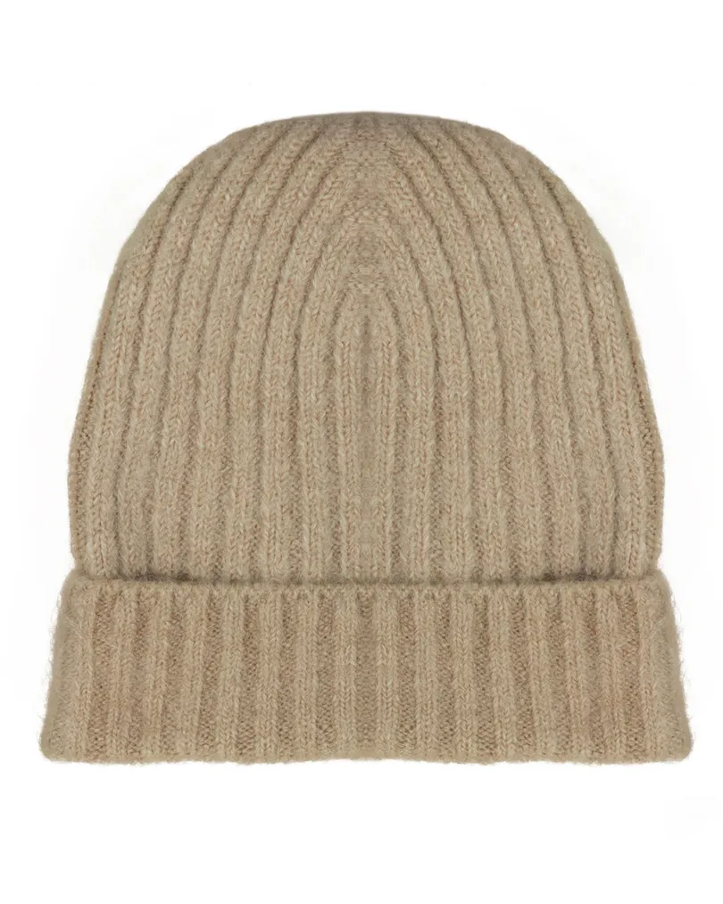 M�tze mit Alpaka und Wolle in  taupe von Made in Italy (Bild 1)