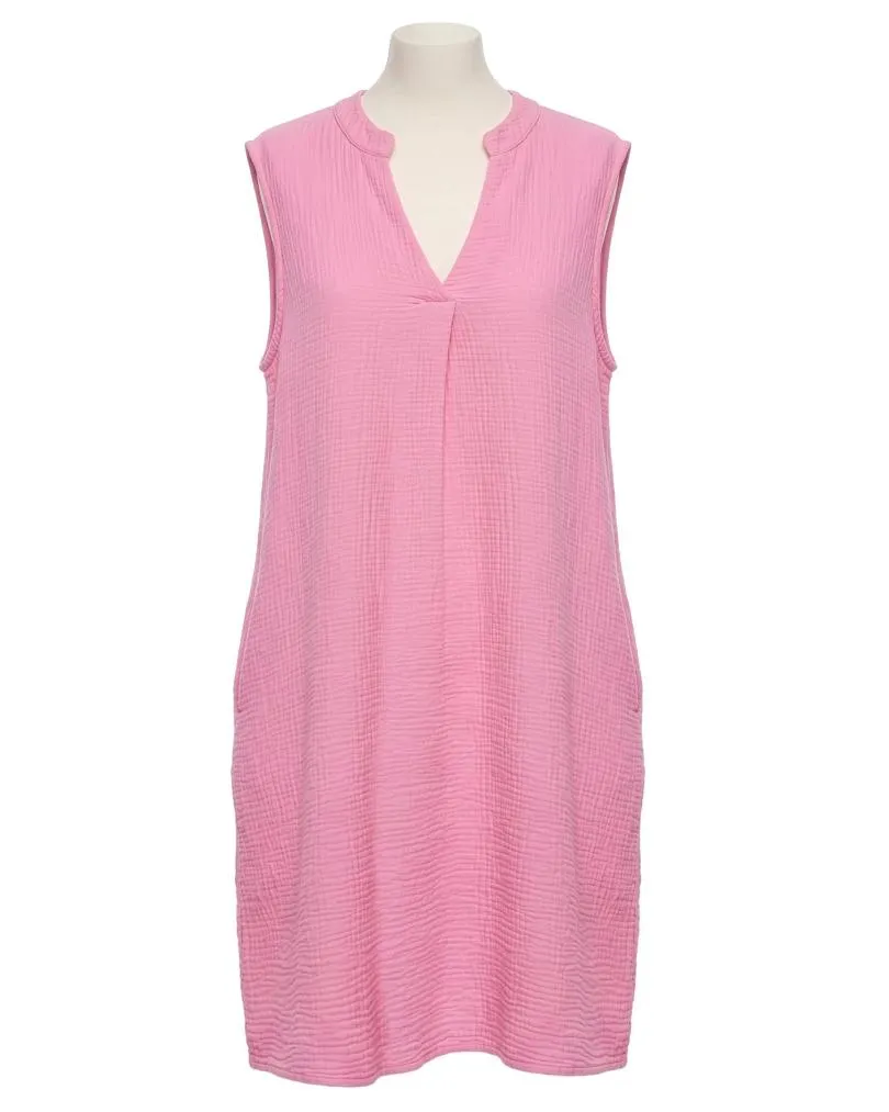 Musselin Kleid in  pink von Made in Italy (Bild 1)