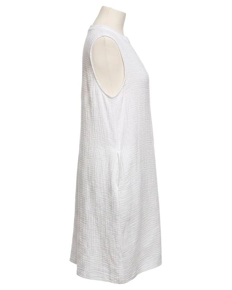 Musselin Kleid in  wei� von Made in Italy (Bild 2)
