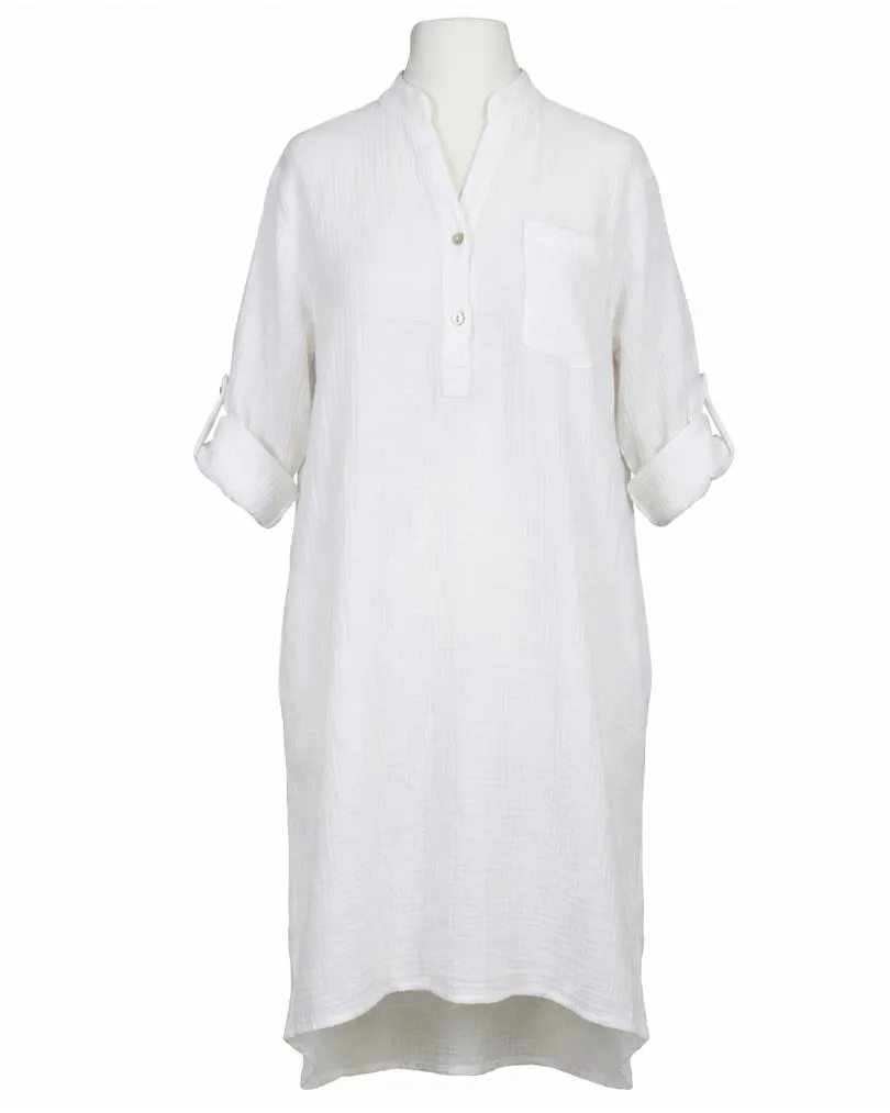 Musselin Kleid in  wei� von Made in Italy (Bild 1)