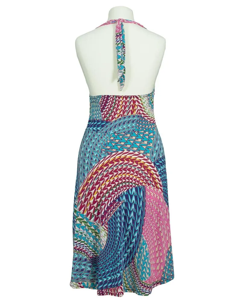 Neckholder Kleid in  blau von fashion made in france (Bild 2)