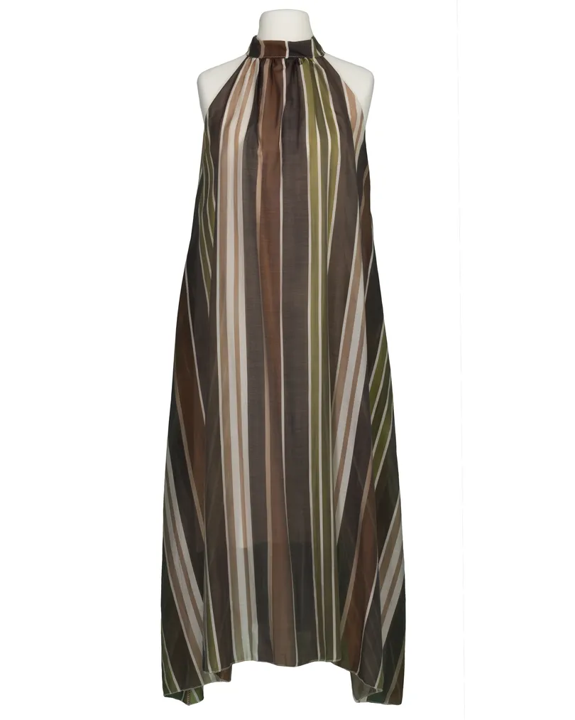 Neckholderkleid A-Linie in bunt von Made in Italy