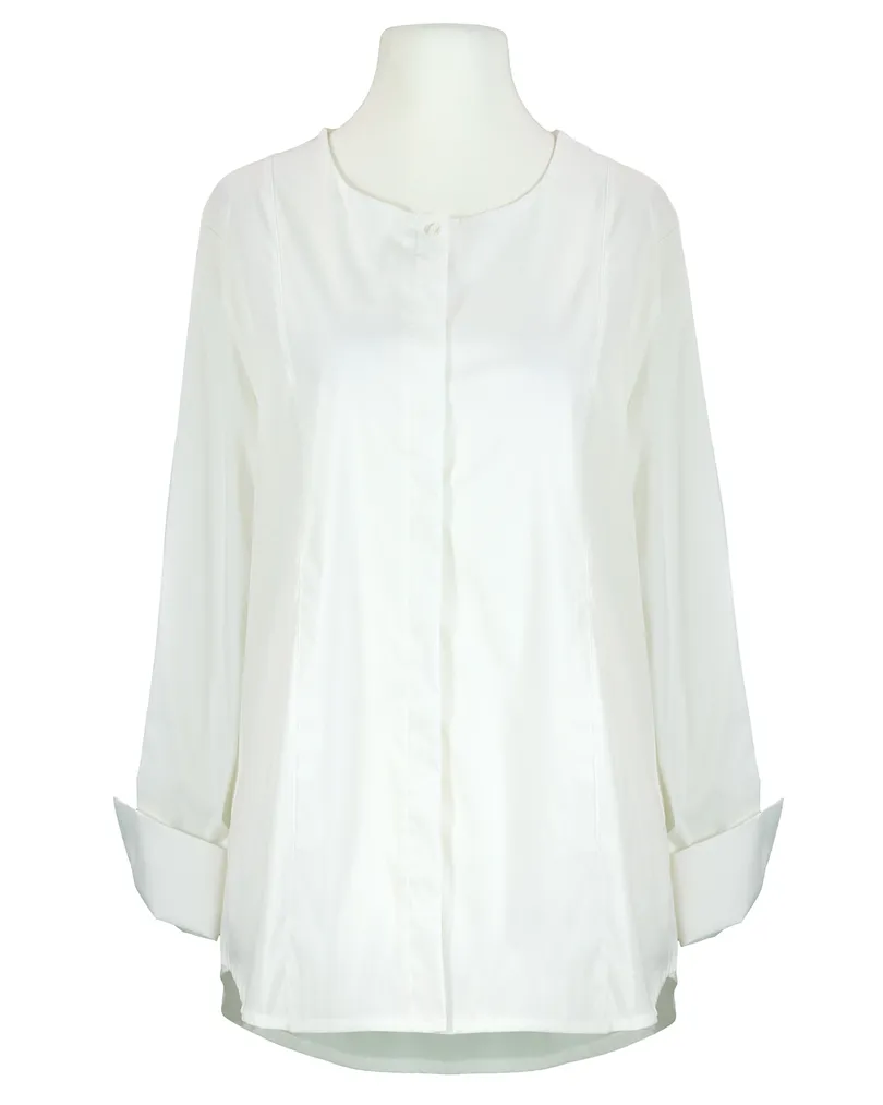 Oversize Bluse Popeline in  wei� von Esvivid (Bild 1)