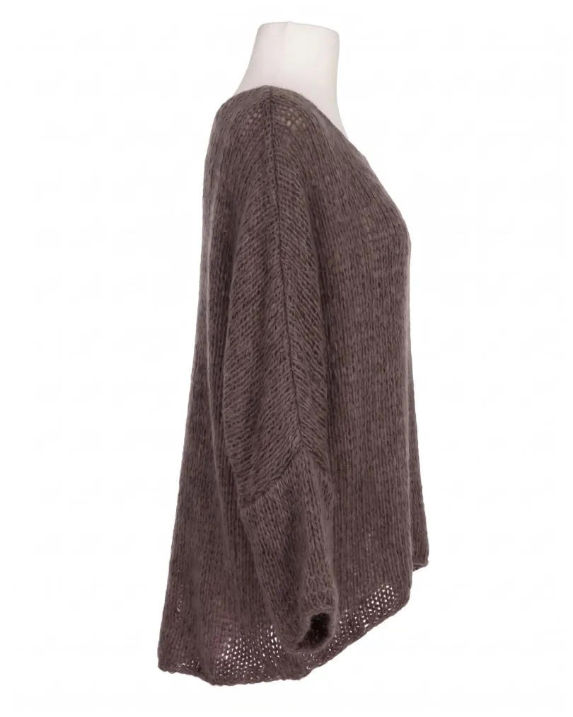 Oversize Pullover Grobstrick in  braun von New Collection (Bild 2)