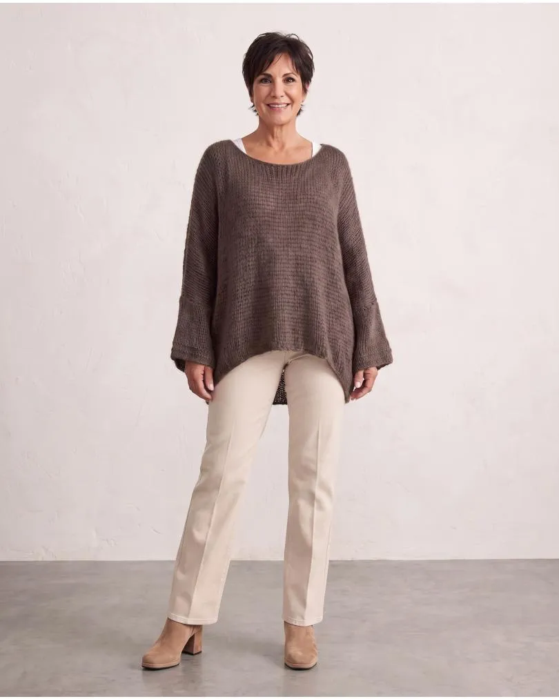 Oversize Pullover Grobstrick in  braun von New Collection (Bild 3)