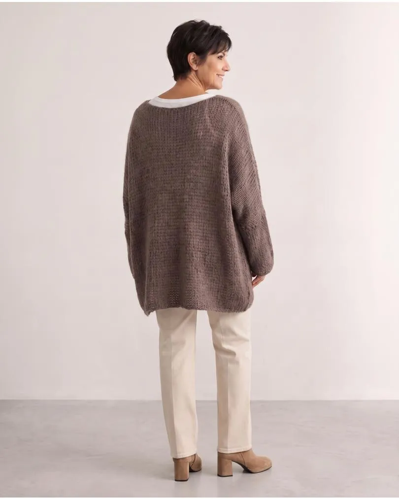 Oversize Pullover Grobstrick in  braun von New Collection (Bild 5)