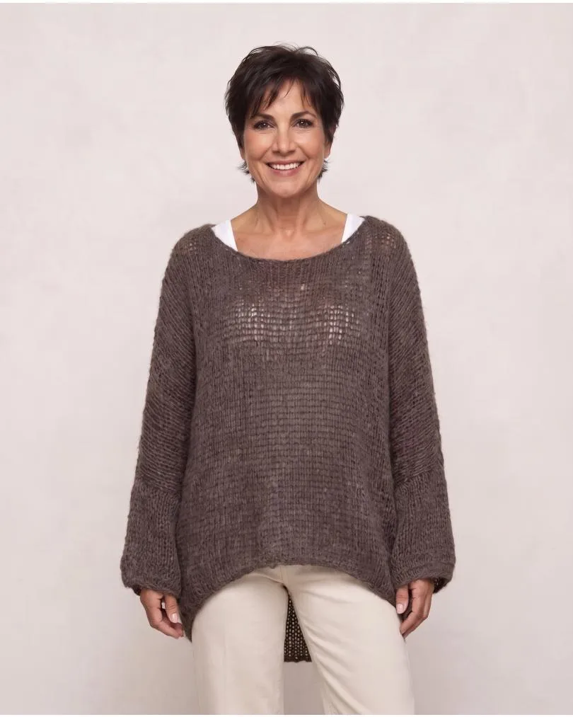 Oversize Pullover Grobstrick in  braun von New Collection (Bild 6)