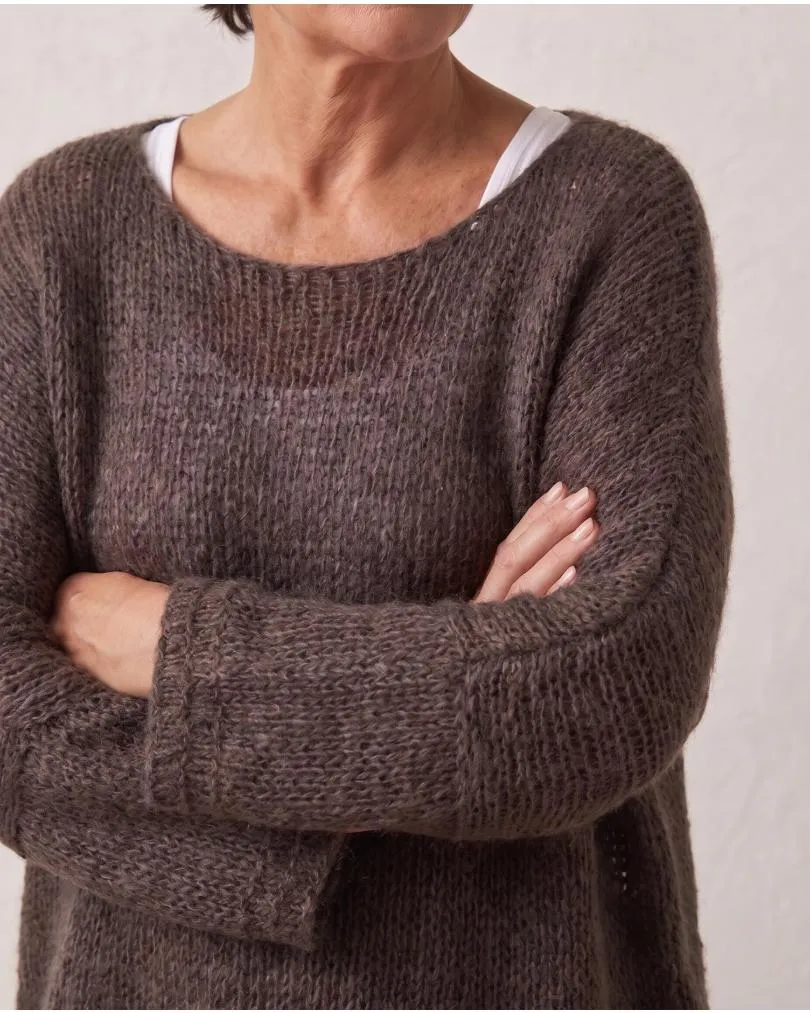 Oversize Pullover Grobstrick in  braun von New Collection (Bild 7)