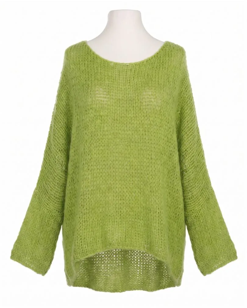 Oversize Pullover Grobstrick in  kiwi von New Collection (Bild 1)