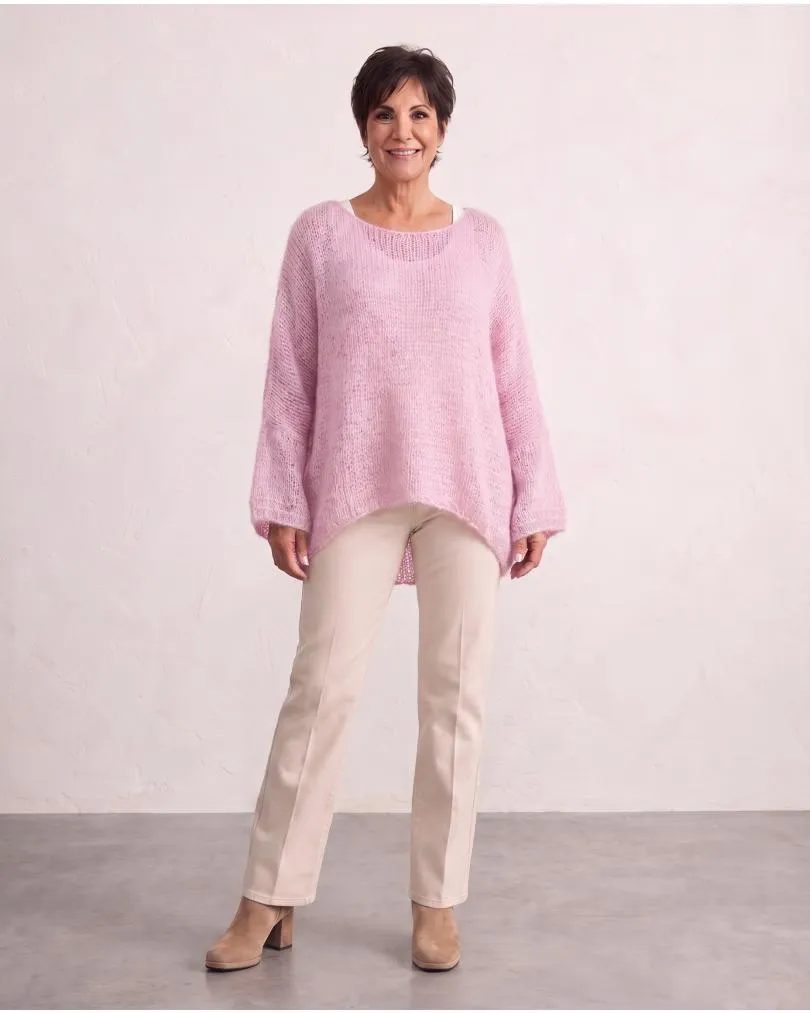 Oversize Pullover Grobstrick in  rosa von New Collection (Bild 3)