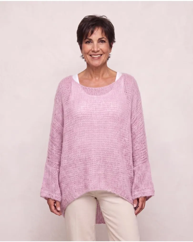 Oversize Pullover Grobstrick in  rosa von New Collection (Bild 6)